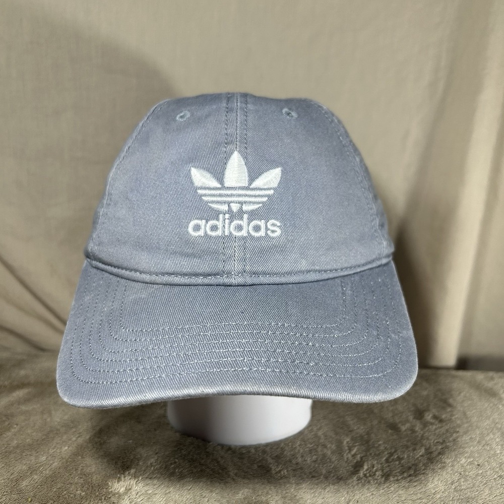 Adidas Originals Trefoil Relaxed Dad Hat Slate Grey Washed Strapback Cap